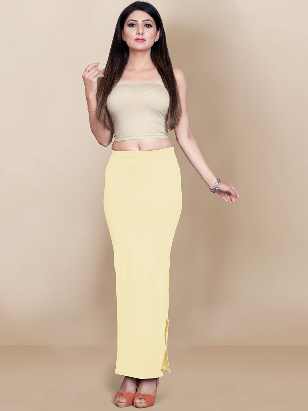 

Civamee Mermaid-Fit Stretchable Saree Shapewear, Cream
