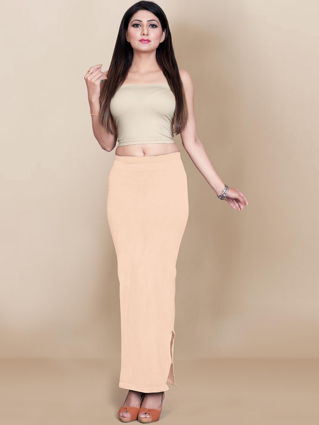 

Civamee Elasticated Saree Shapewear, Peach