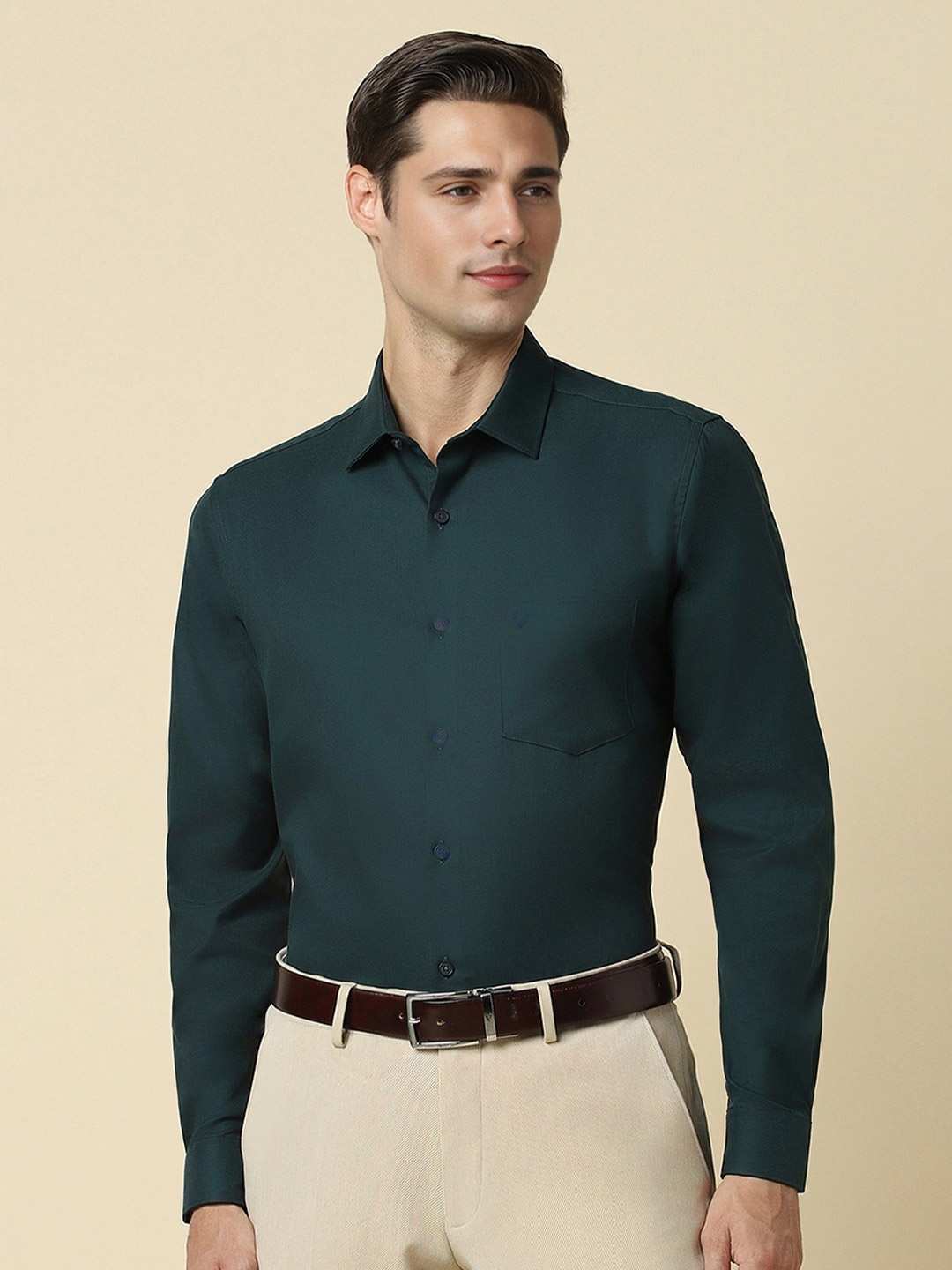 

Allen Solly Slim Fit Cotton Formal Shirt, Green