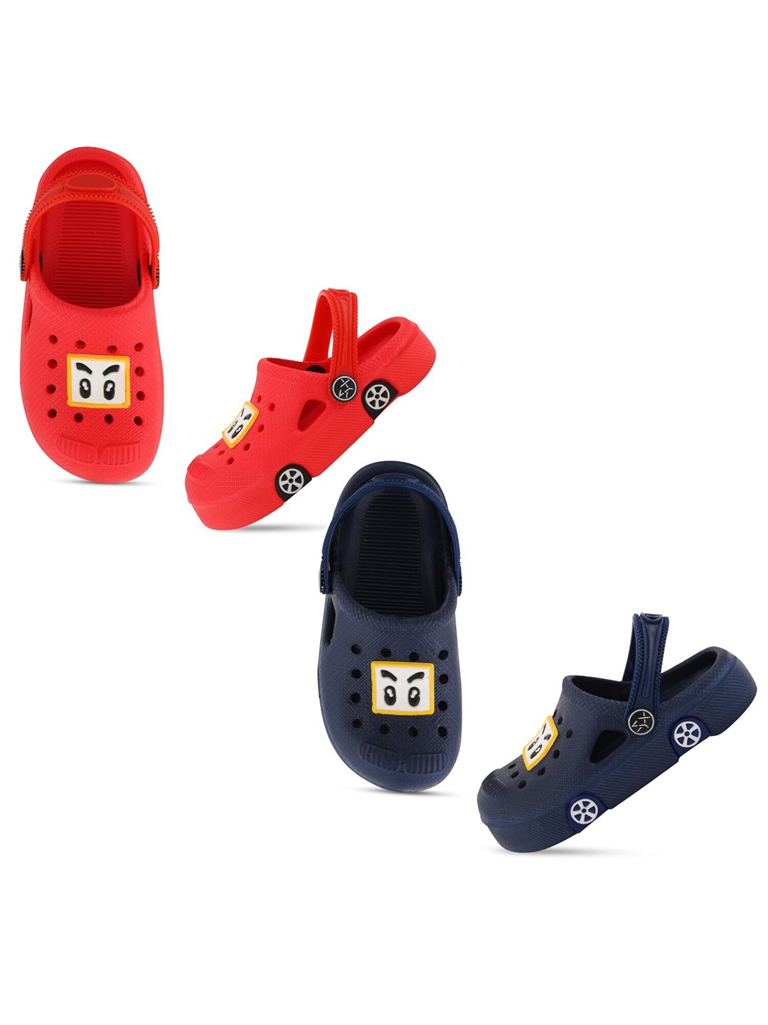 

Smartots Kids Set Of 2 Self-Design Clogs, Red