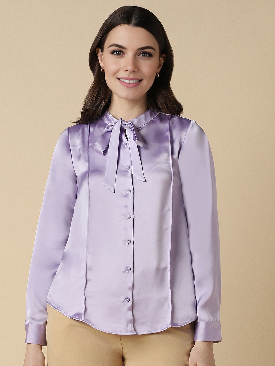 

Allen Solly Woman Long Sleeves Formal Shirt, Lavender
