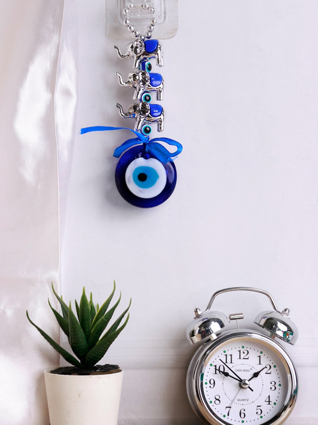 

Shubhanjali Blue 3 Elephant Evil Eye Hanging