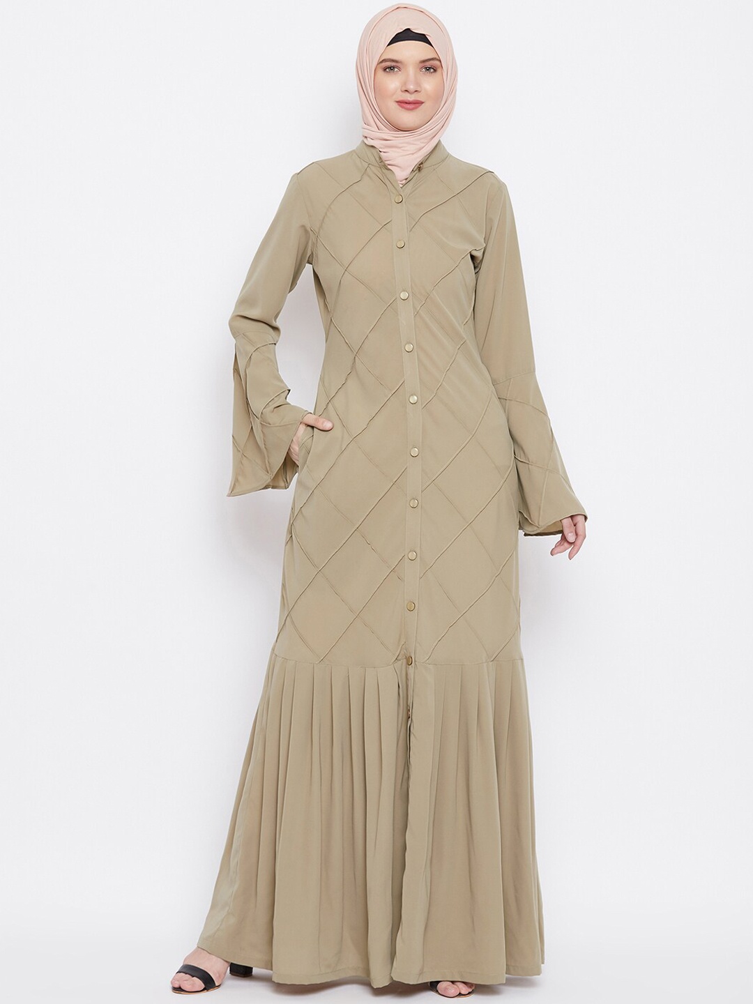 

MOMIN LIBAS Pintuck Abaya Burqas, Beige