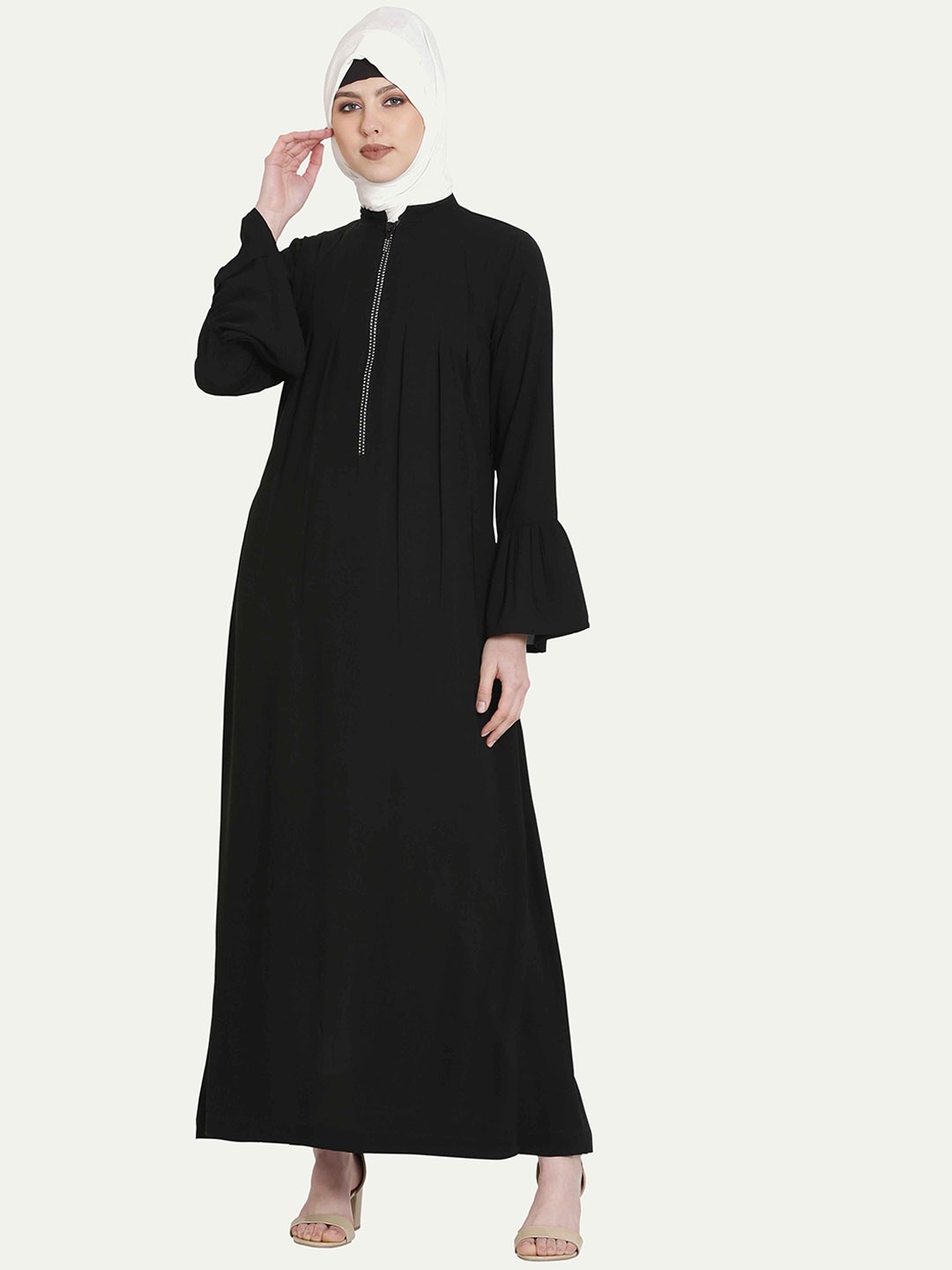 

MOMIN LIBAS Long Sleeves Abaya Burquas, Black