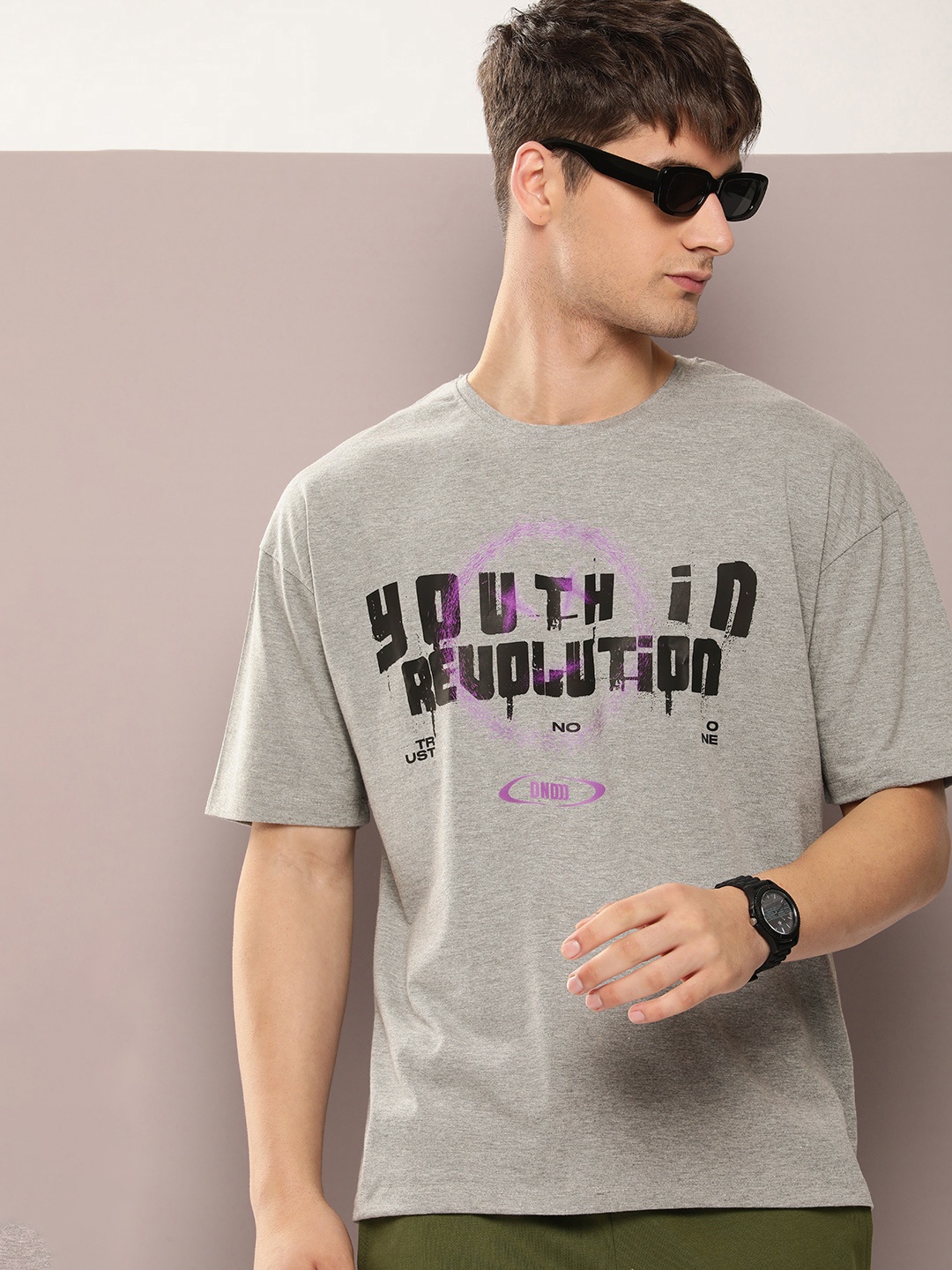 

Kook N Keech Men Typography Printed T-shirt, Grey