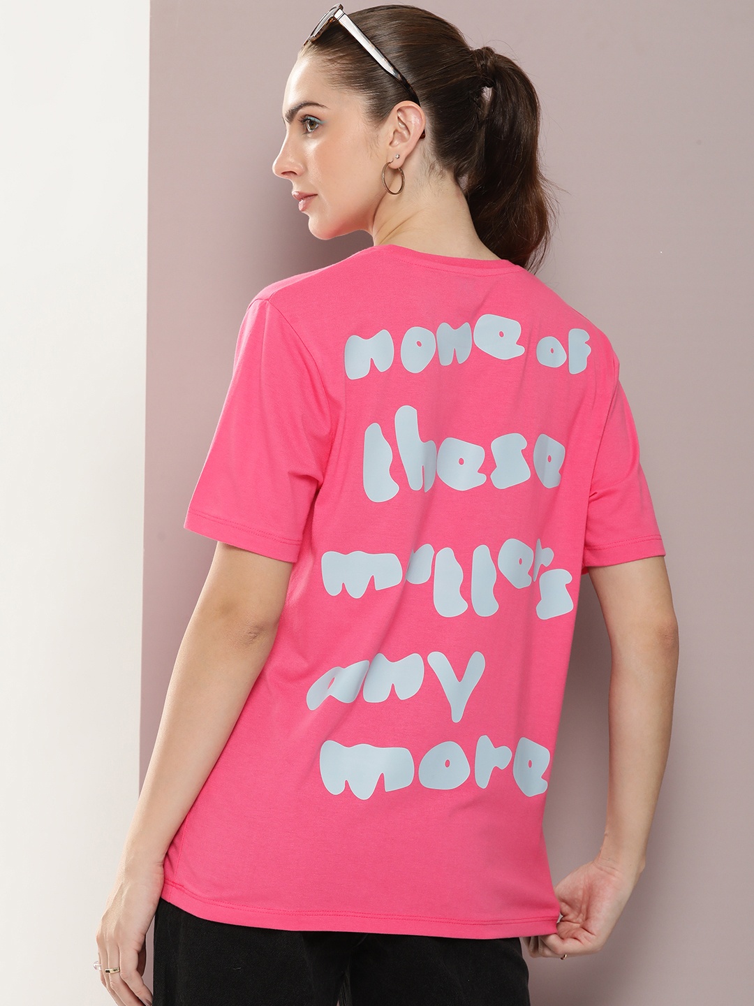 

Kook N Keech Women Typography Printed T-shirt, Pink
