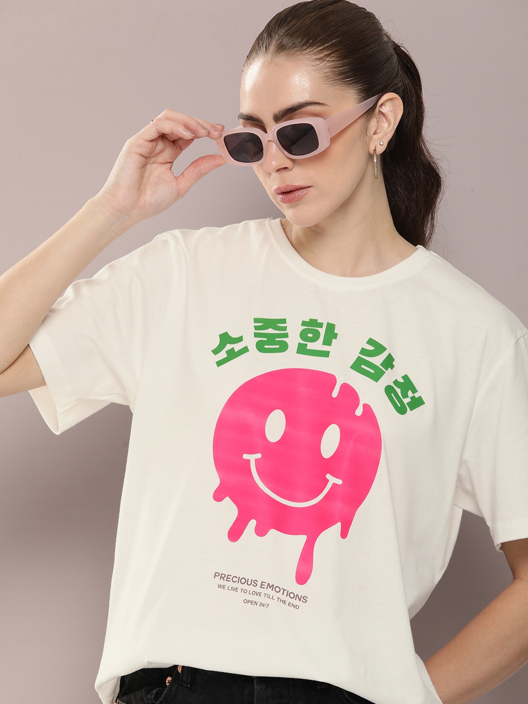 

Kook N Keech Women Graphic Printed T-shirt, Off white