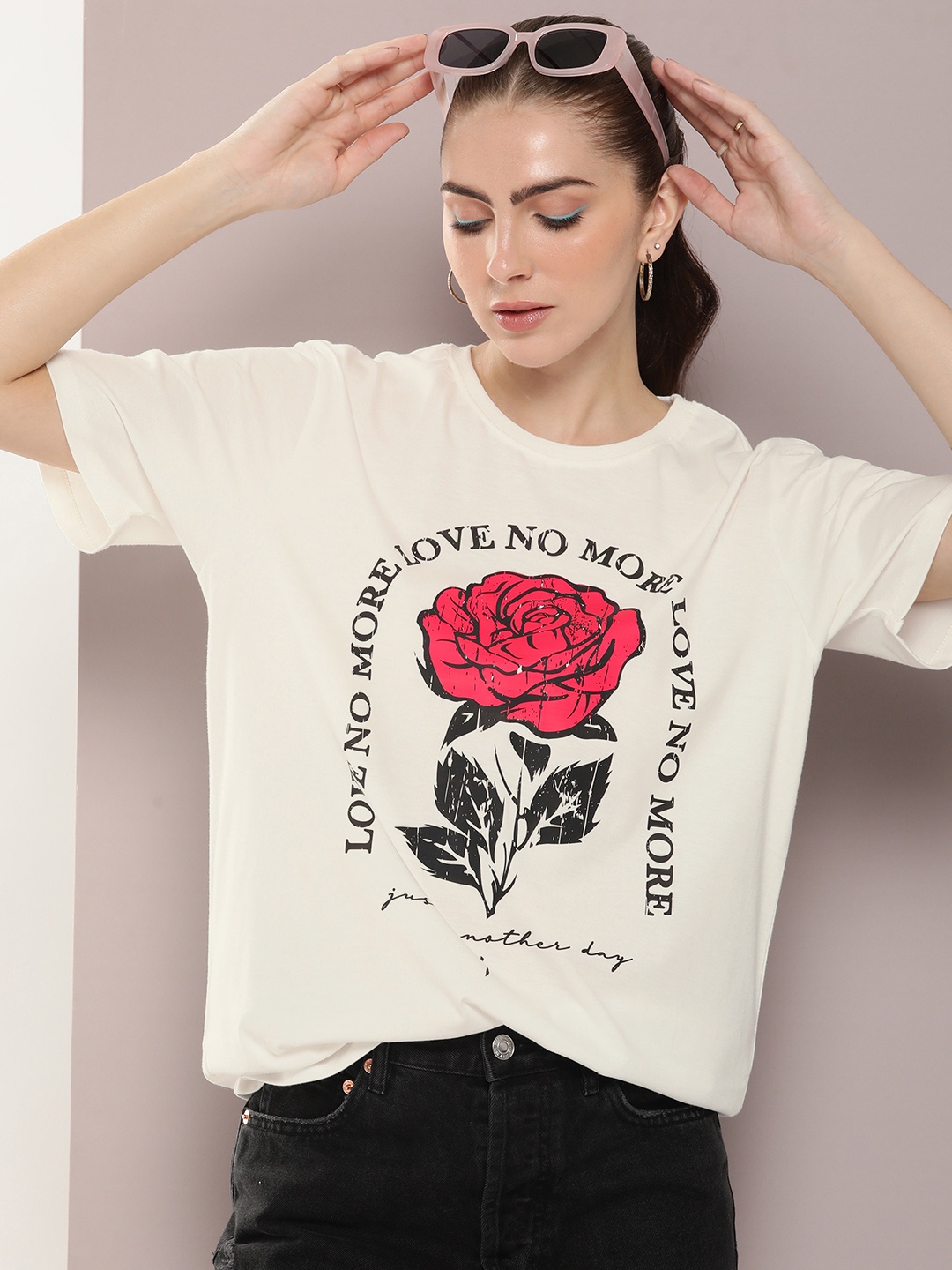 Kook N Keech Women Graphic Printed T-shirt, Off white