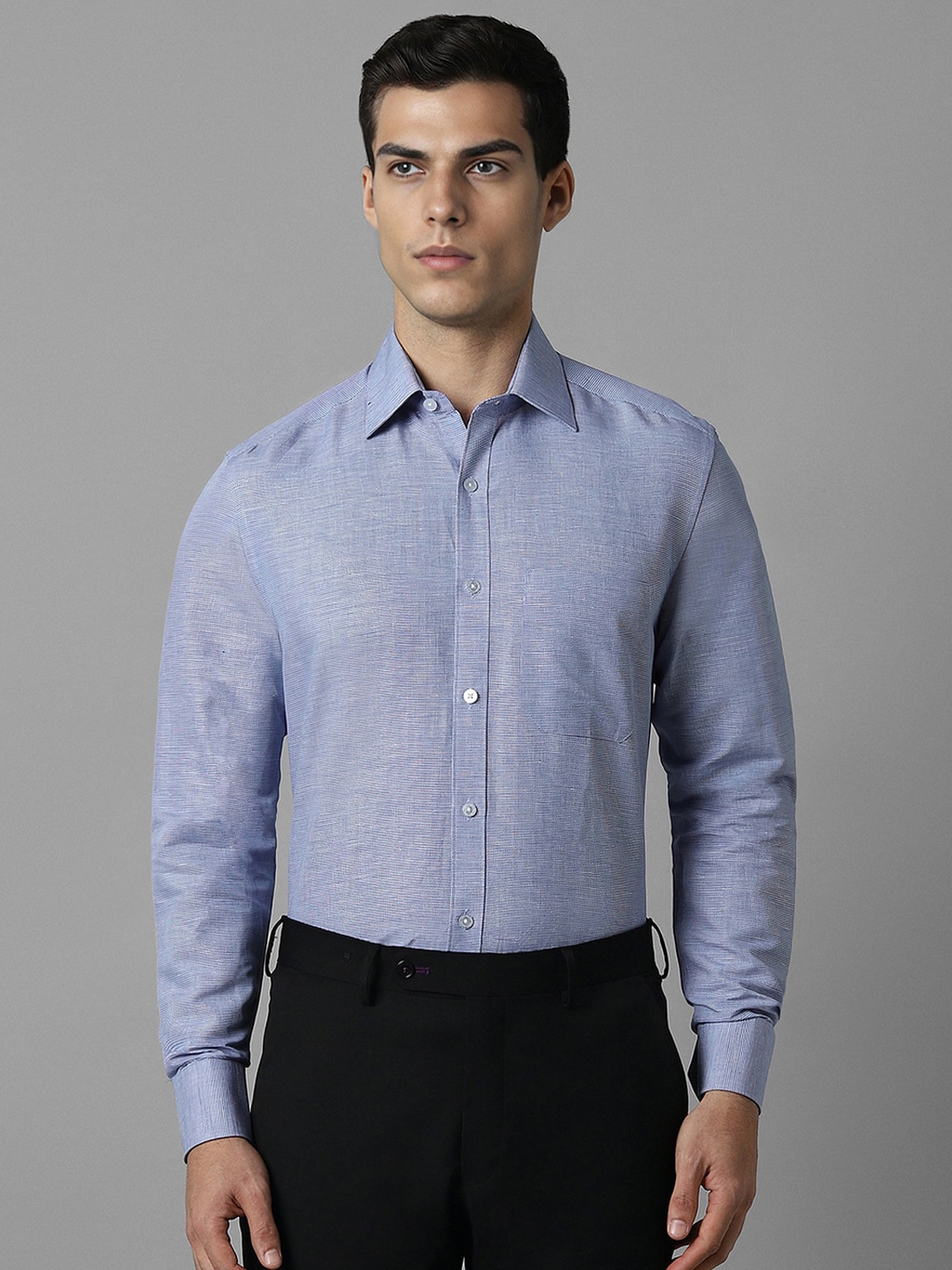 

Louis Philippe Classic Fit Spread Collar Formal Shirt, Blue