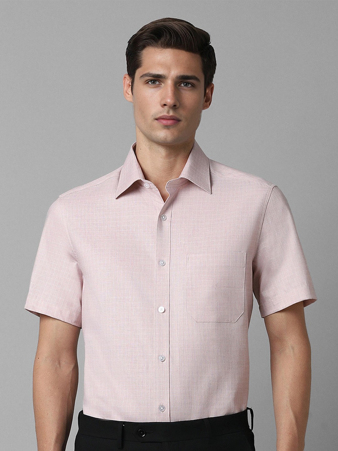 

Louis Philippe Classic Fit Spread Collar Cotton Formal Shirt, Pink