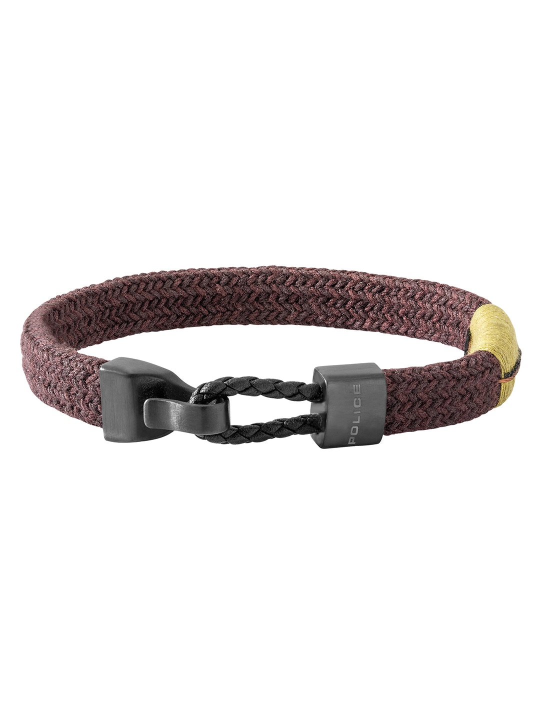 

Police Men Wraparound Bracelet, Brown