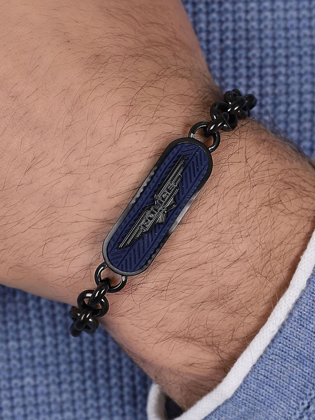 

Police Men Charm Bracelet, Grey