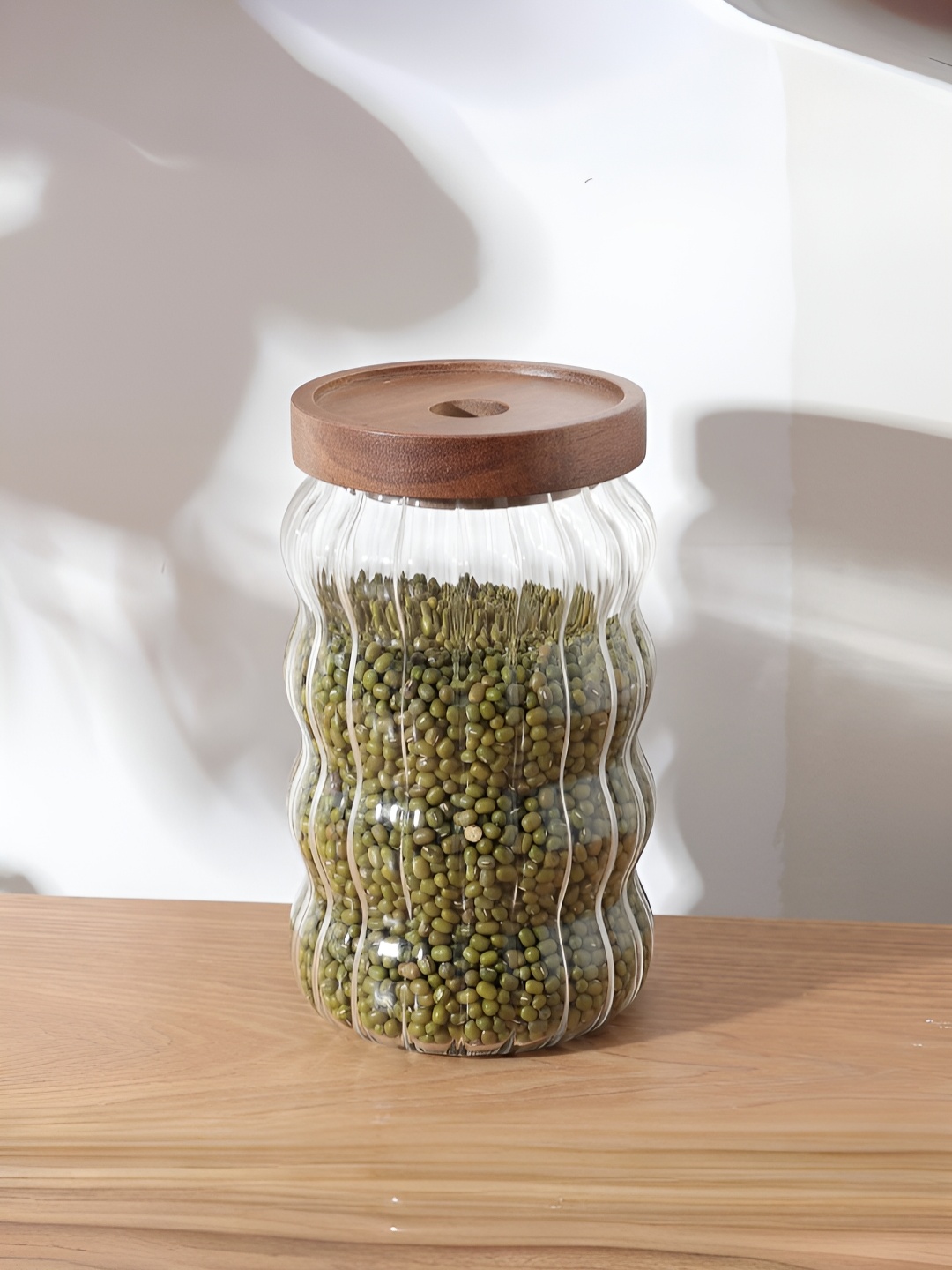 

USHA SHRIRAM Transparent 2 Pieces Glass Microwave Safe Food Container 750 ml Each