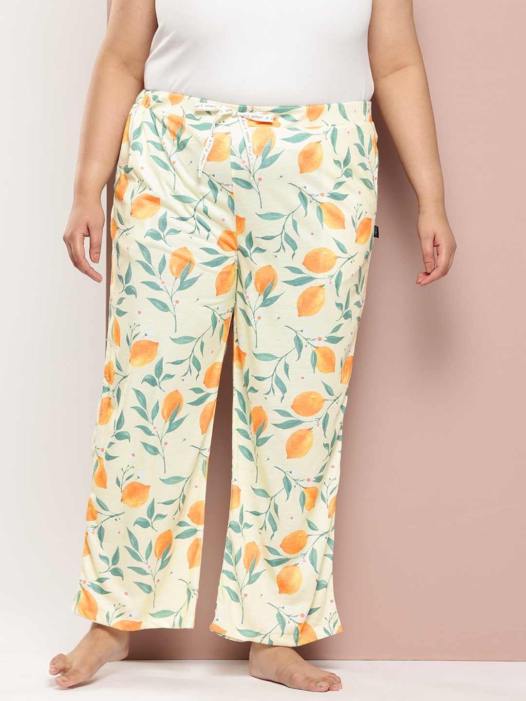 

Sztori Plus Size Women Straight Lounge Pants, White