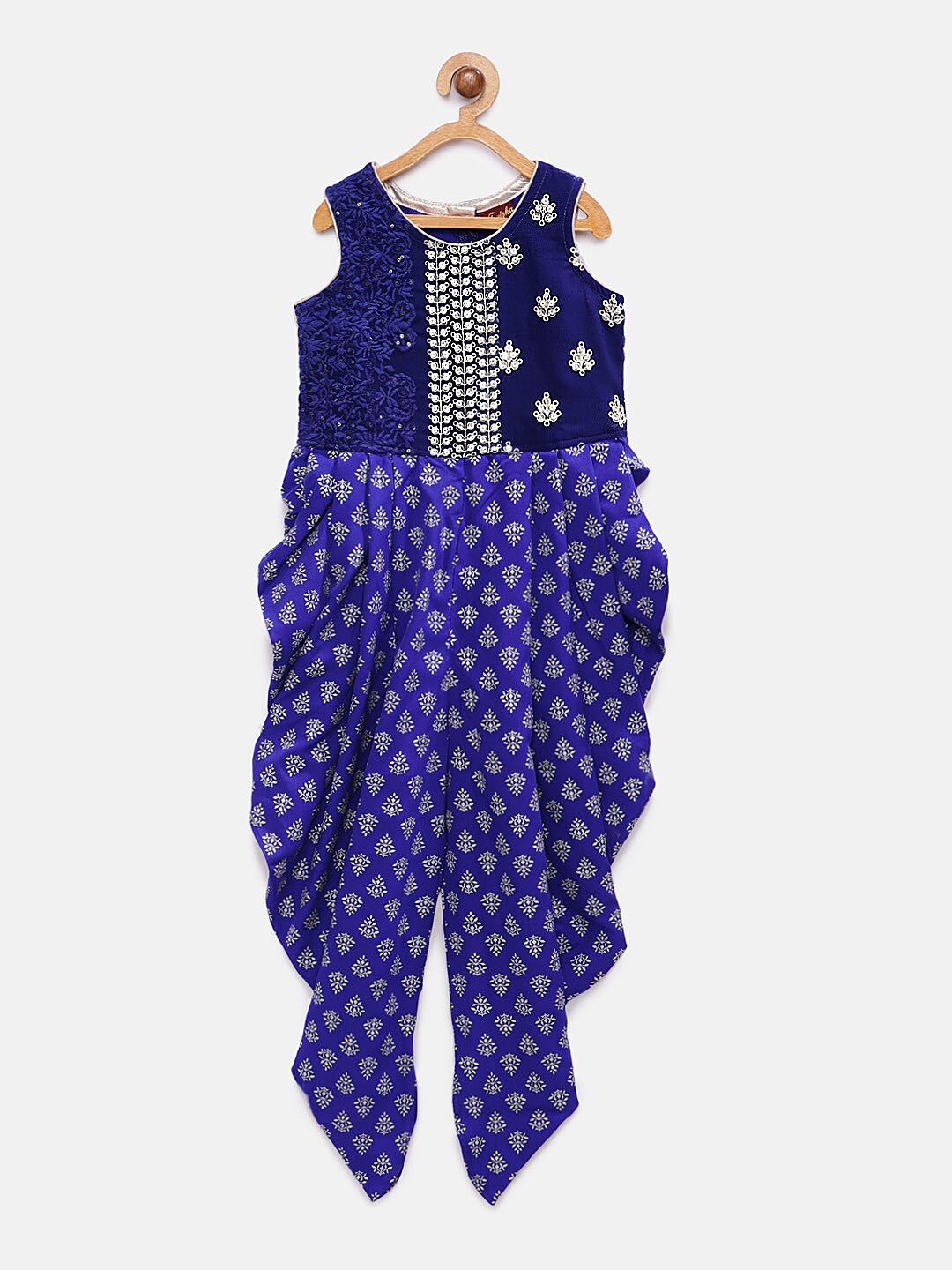 

Twisha Girls Printed Basic Jumpsuit, Blue
