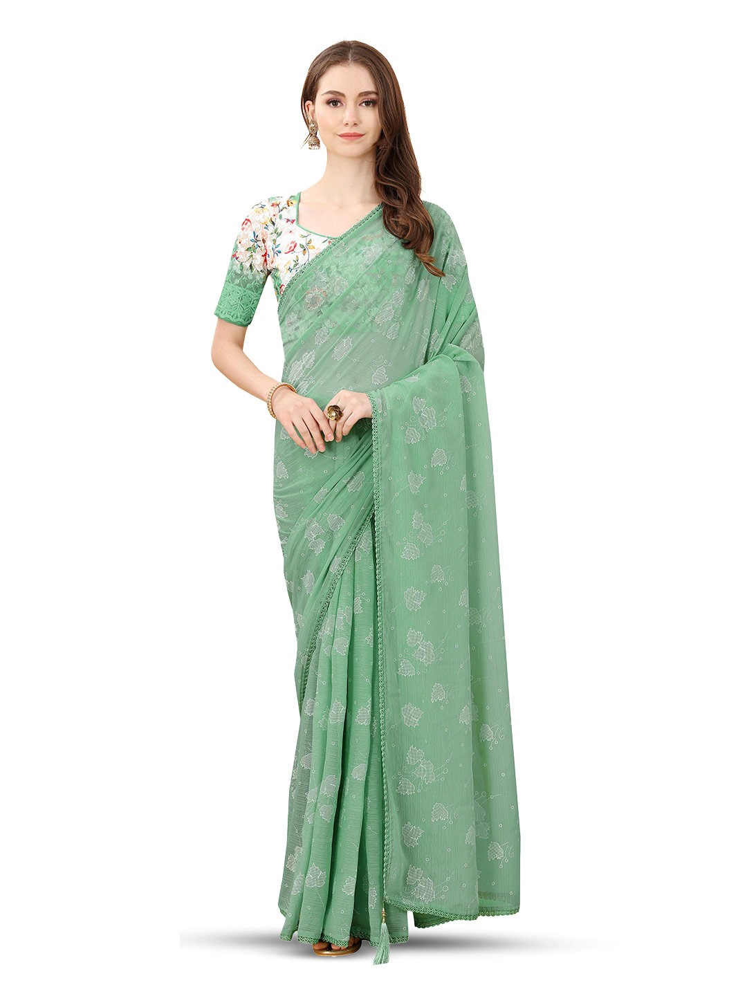 

Marabout Woven Design Mukaish Pure Silk Mysore Silk Saree, Pink