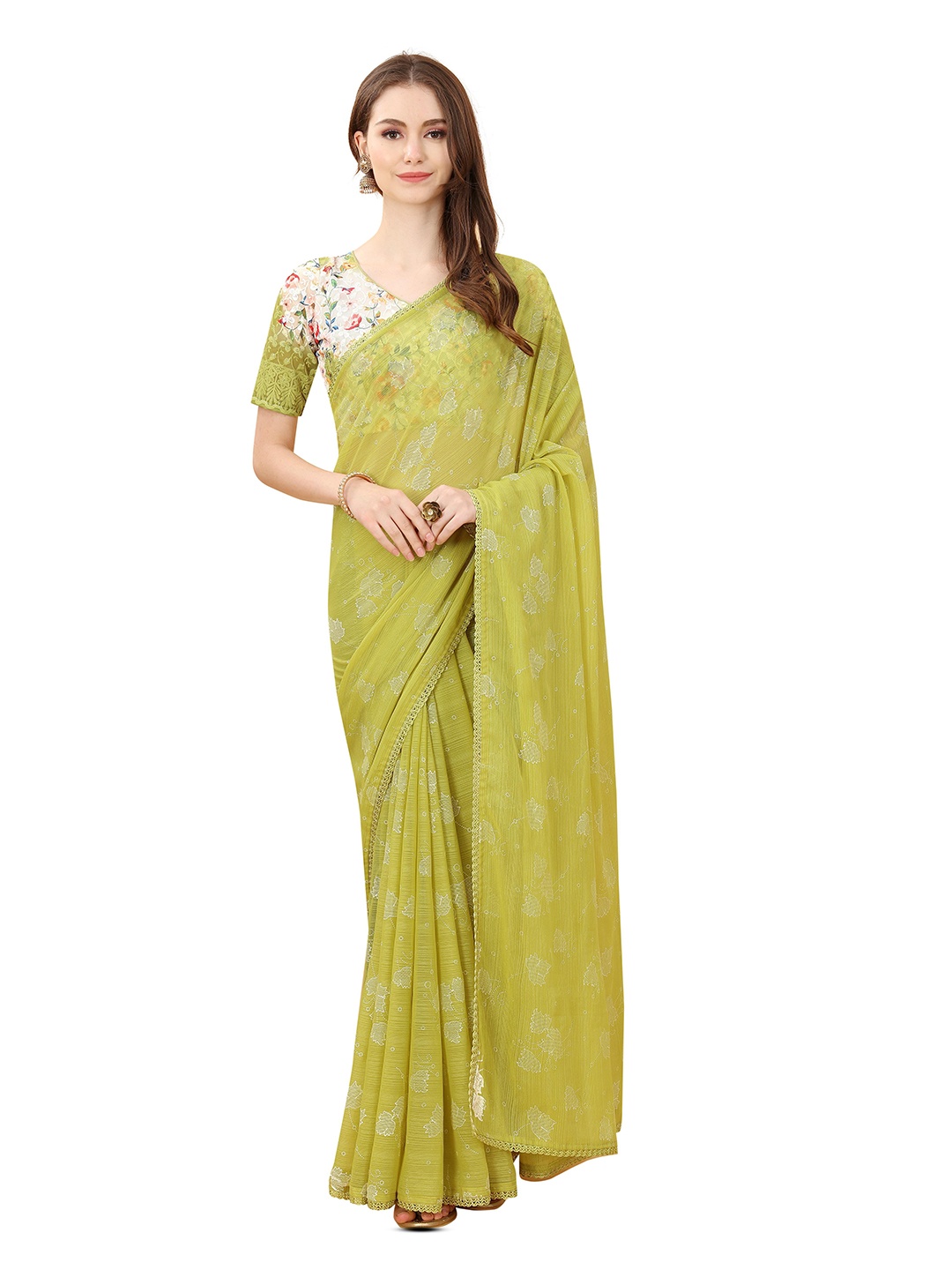 

Marabout Woven Design Mukaish Pure Silk Mysore Silk Saree, Orange