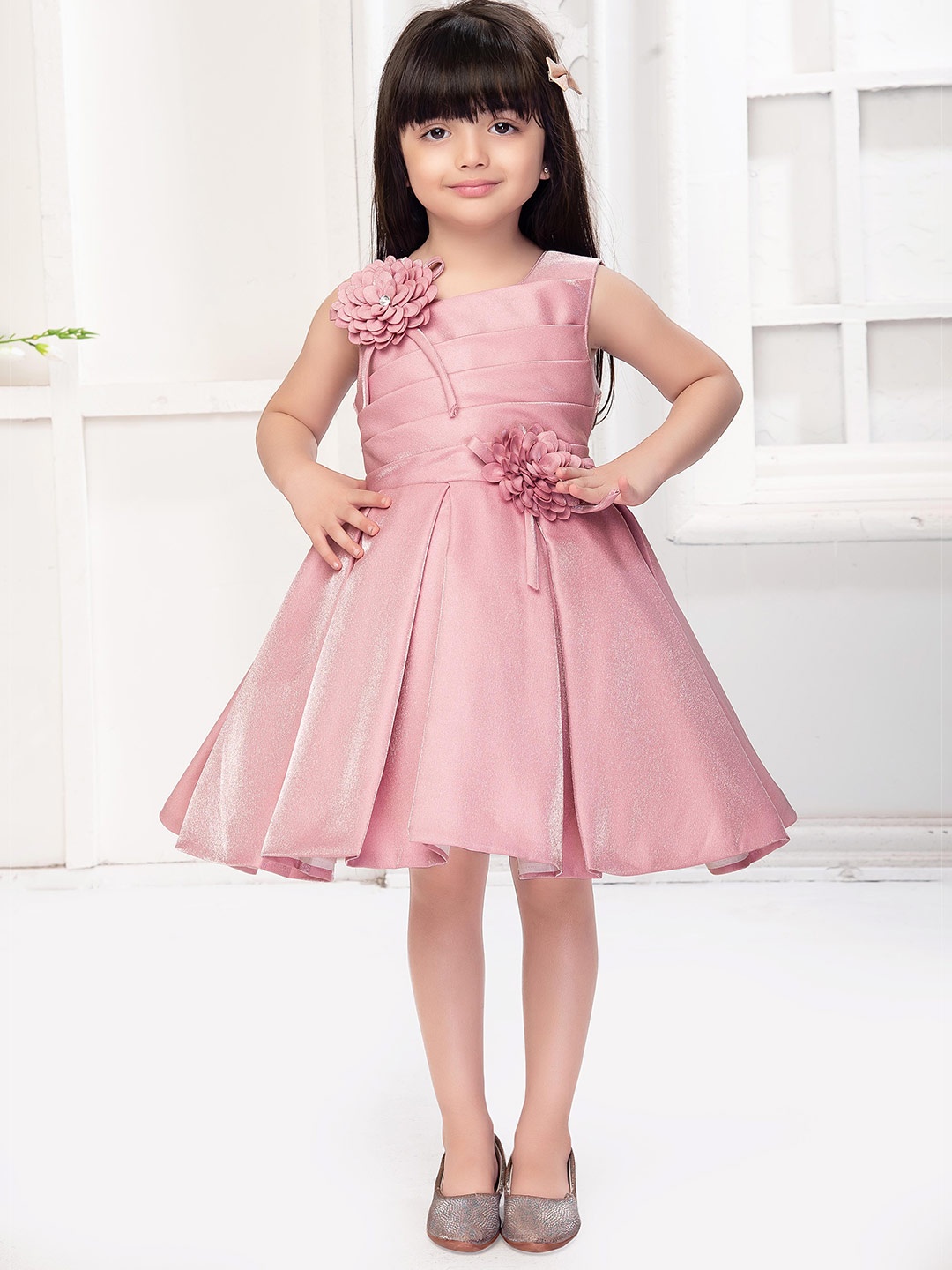 

Ministitch Fit & Flare Dress, Pink