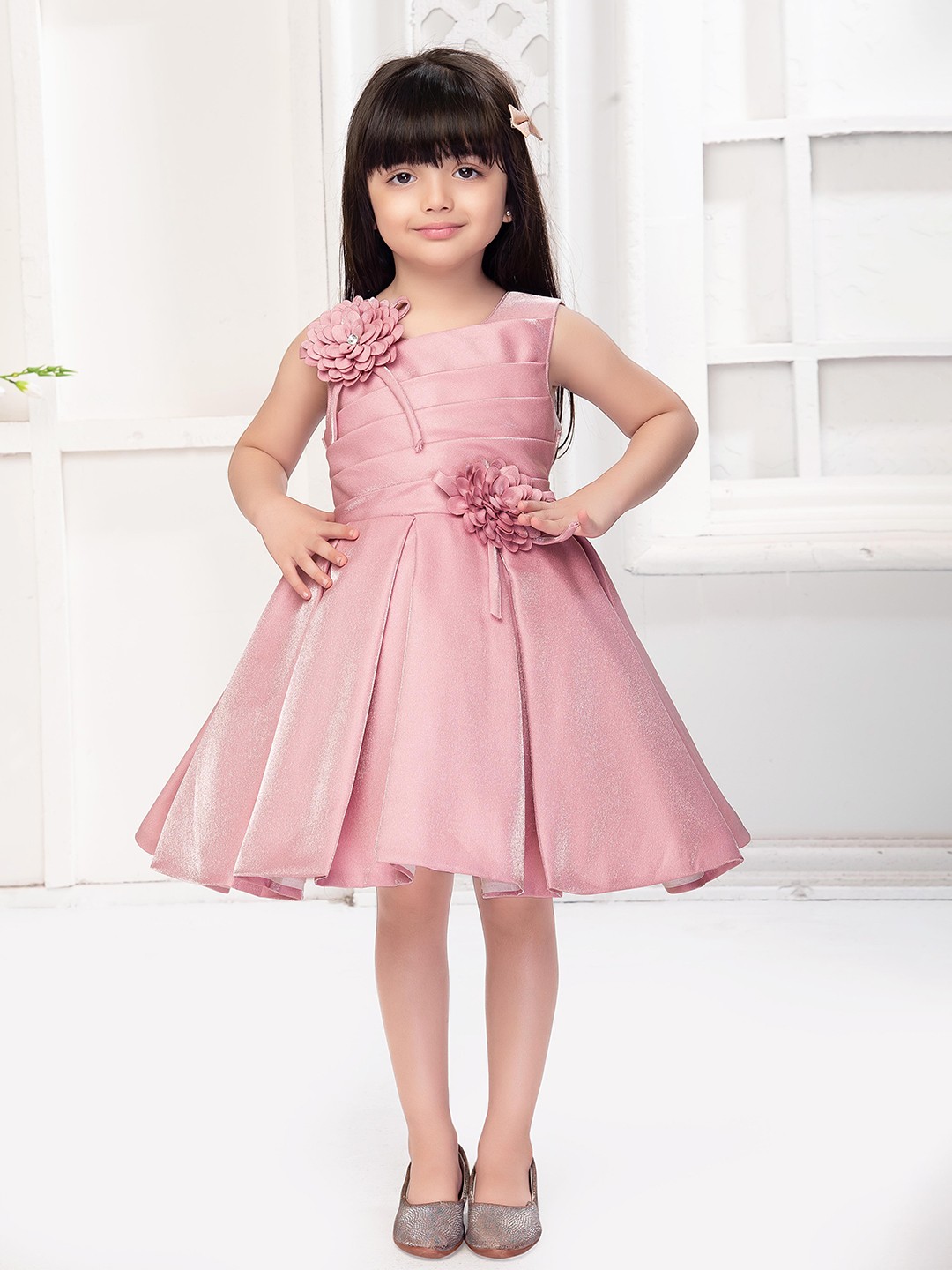 

Ministitch Fit & Flare Dress, Pink