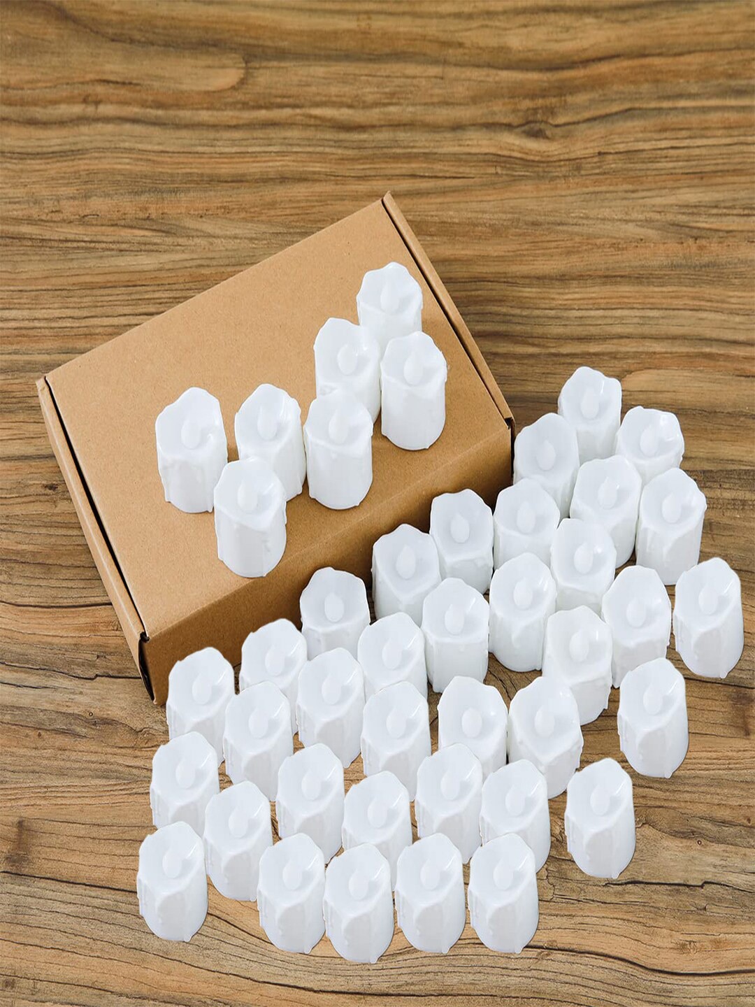 

Kuber Industries 24Pcs White Led Candle Table Lamp