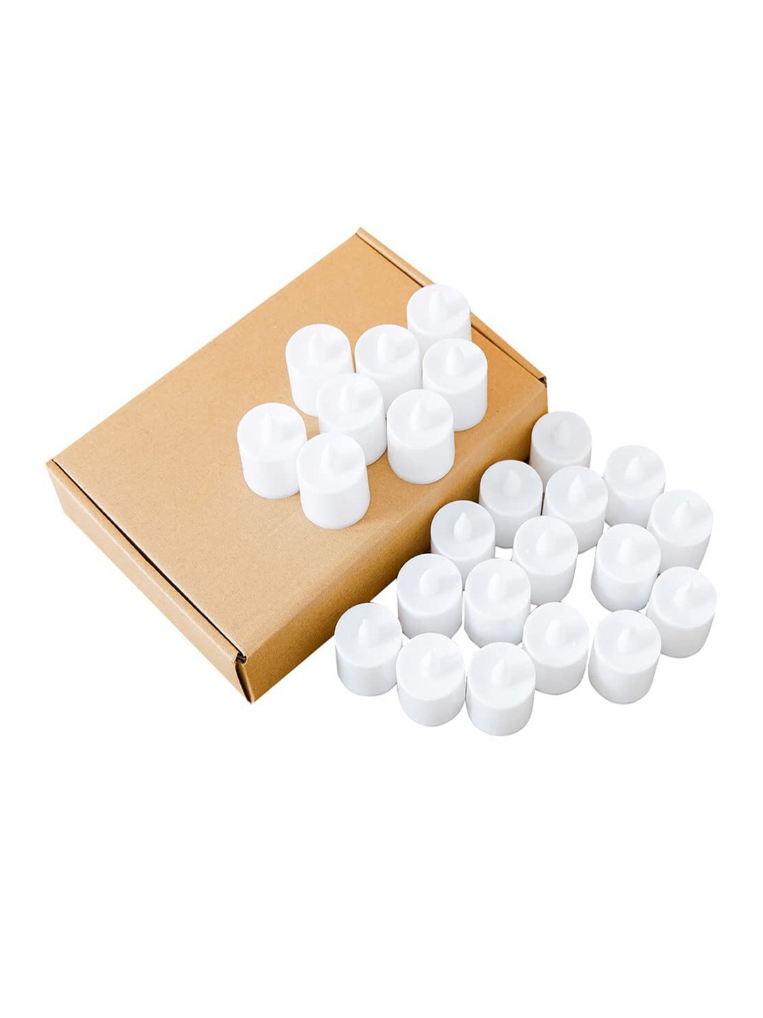 

Kuber Industries 24Pcs White Led Candle Table Lamp