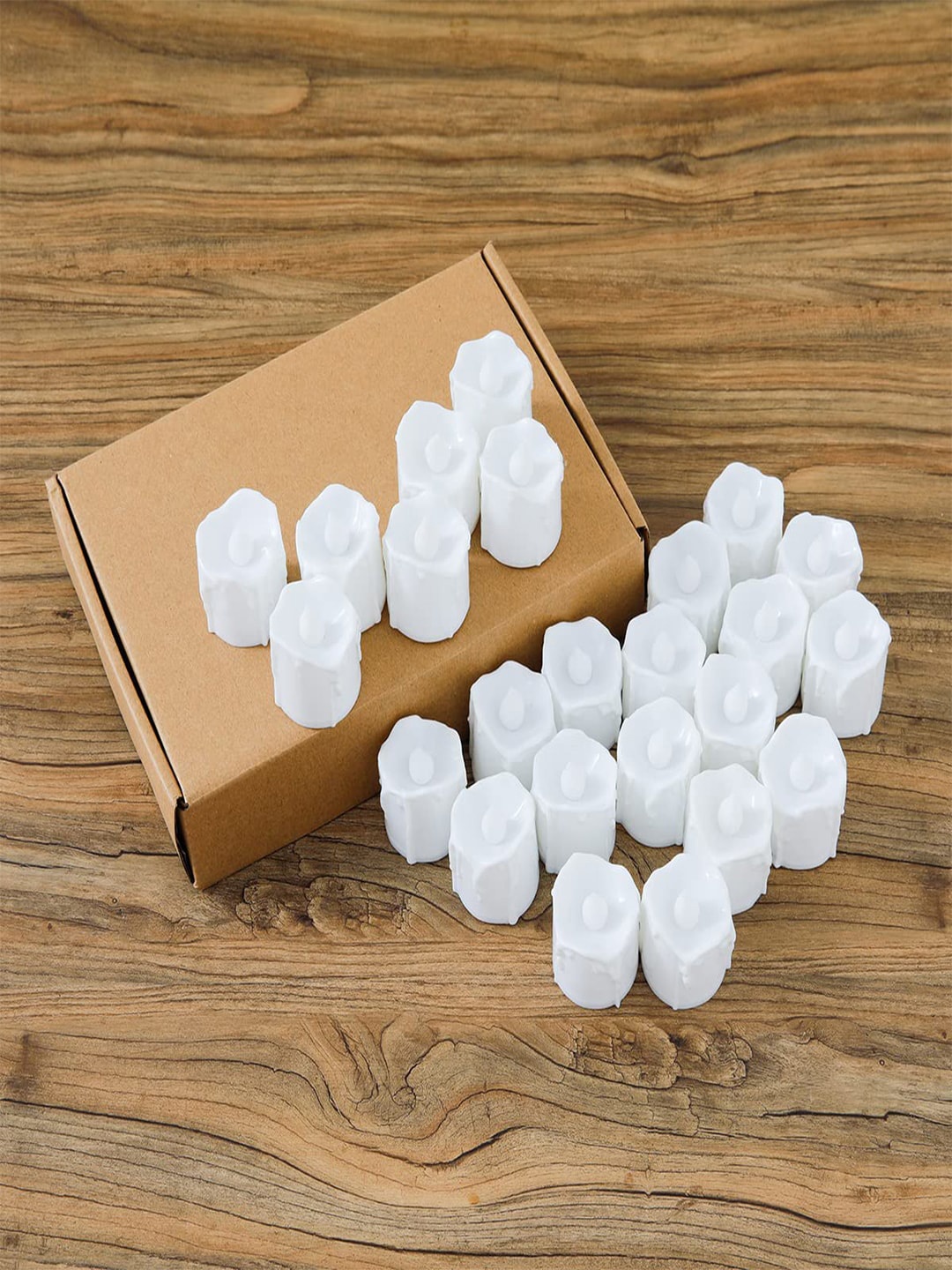 

Kuber Industries 24Pcs White Led Candle Table Lamp