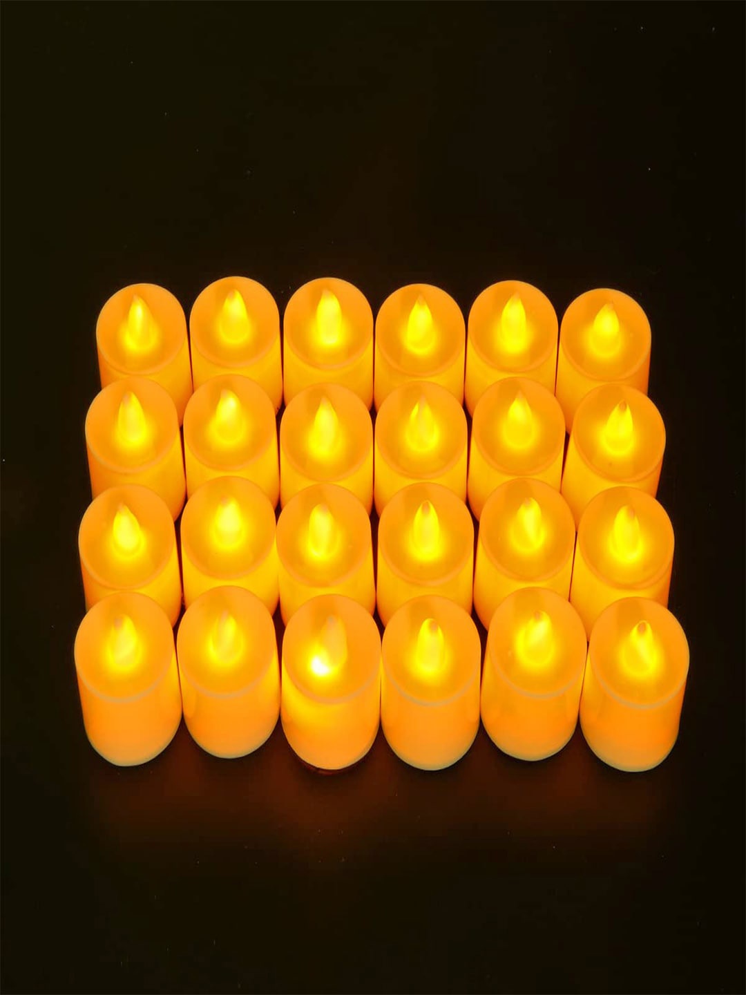 

Kuber Industries 24Pcs Yellow Led Candle Table Lamp