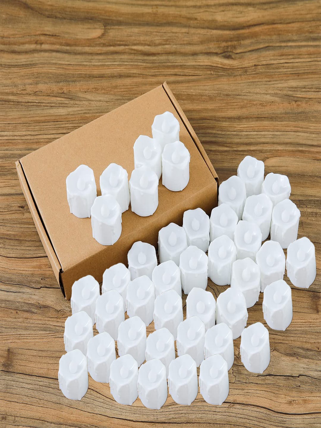 

Kuber Industries 24Pcs White Led Candle Table Lamp