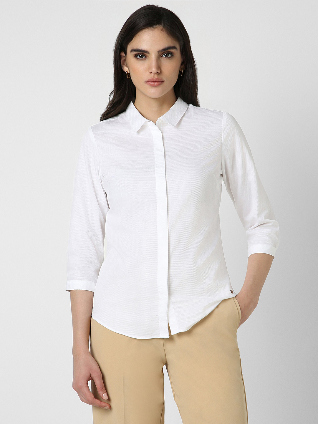 

Van Heusen Woman Pure Cotton Casual Shirt, White