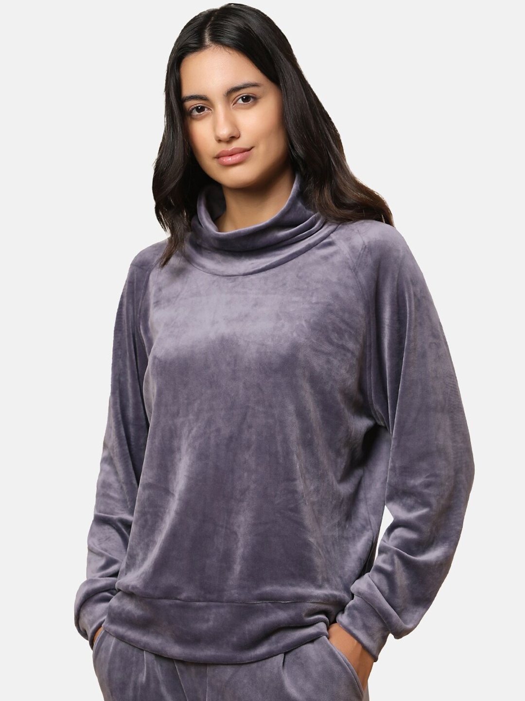 

Triumph Women Turtle Neck Lounge Tshirt, Grey