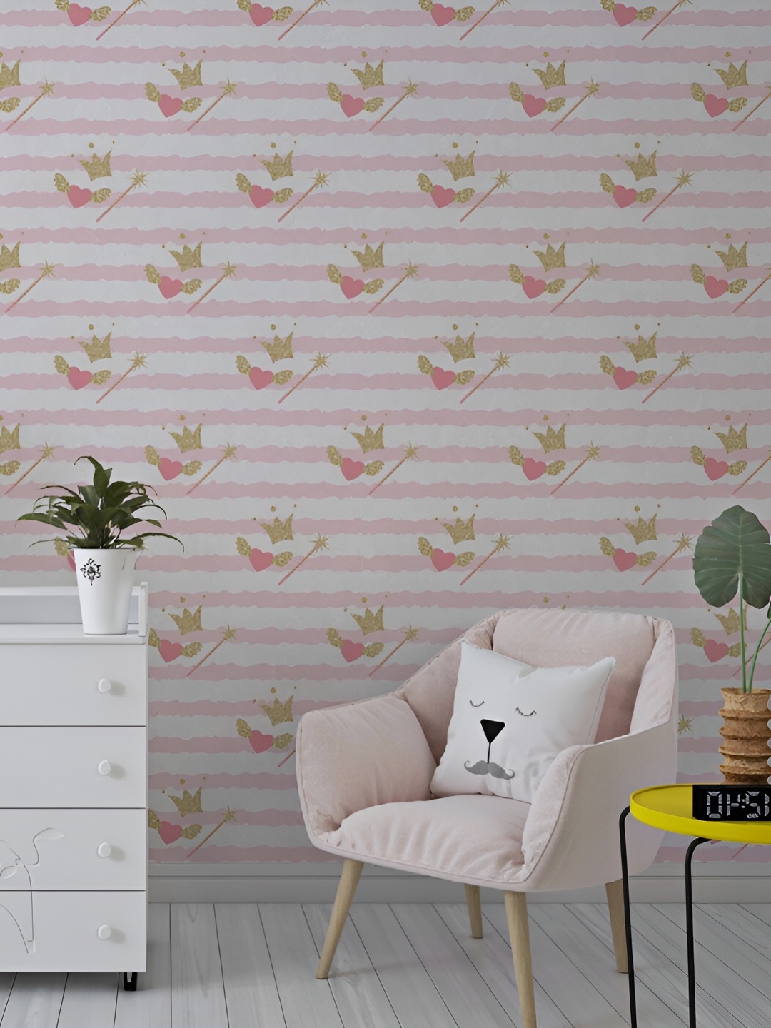 

Xivir Pink Self-Adhesive Removable Wallpaper