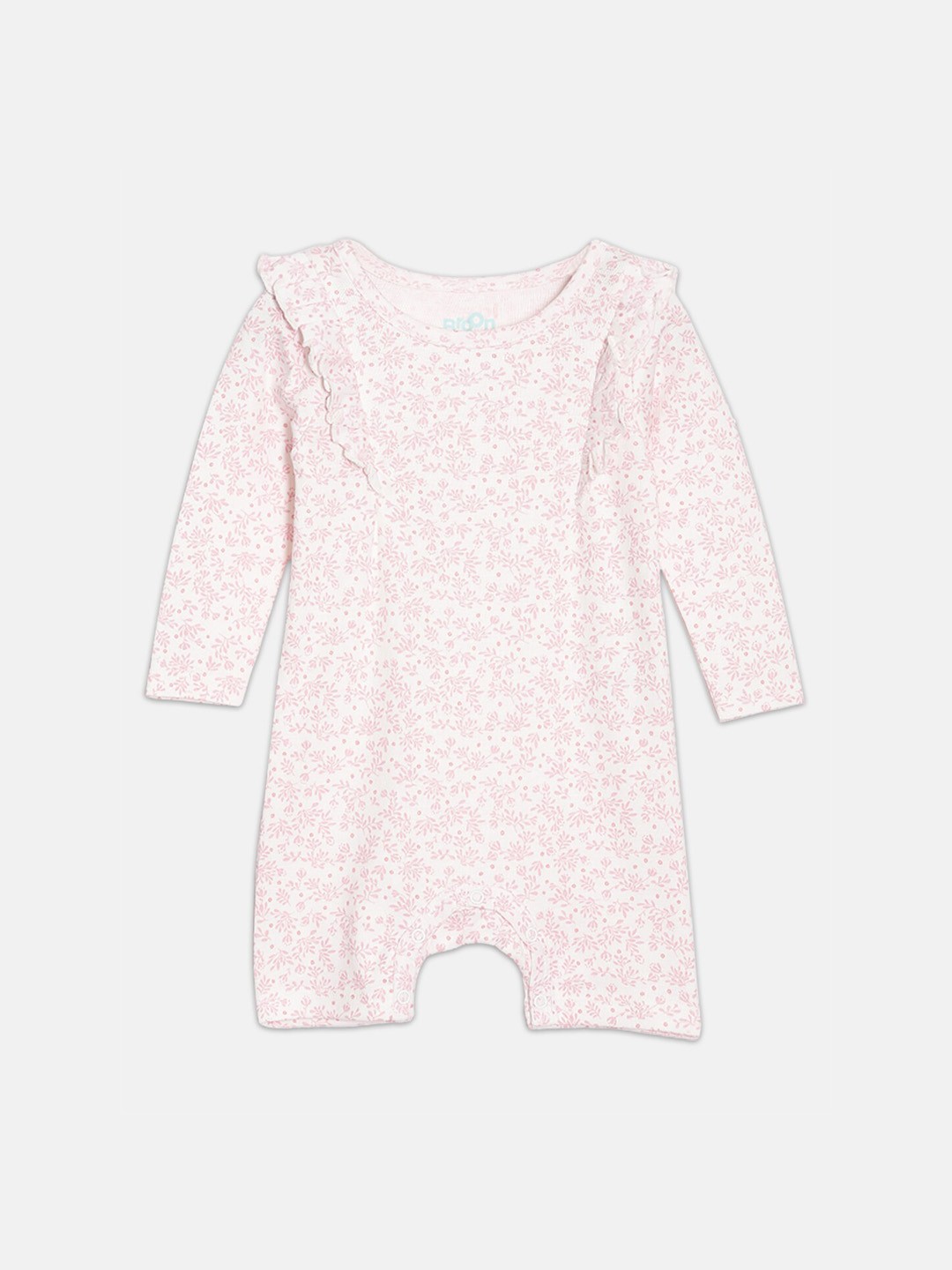 

Broon Infant Girls Printed Organic Cotton Romper, Pink