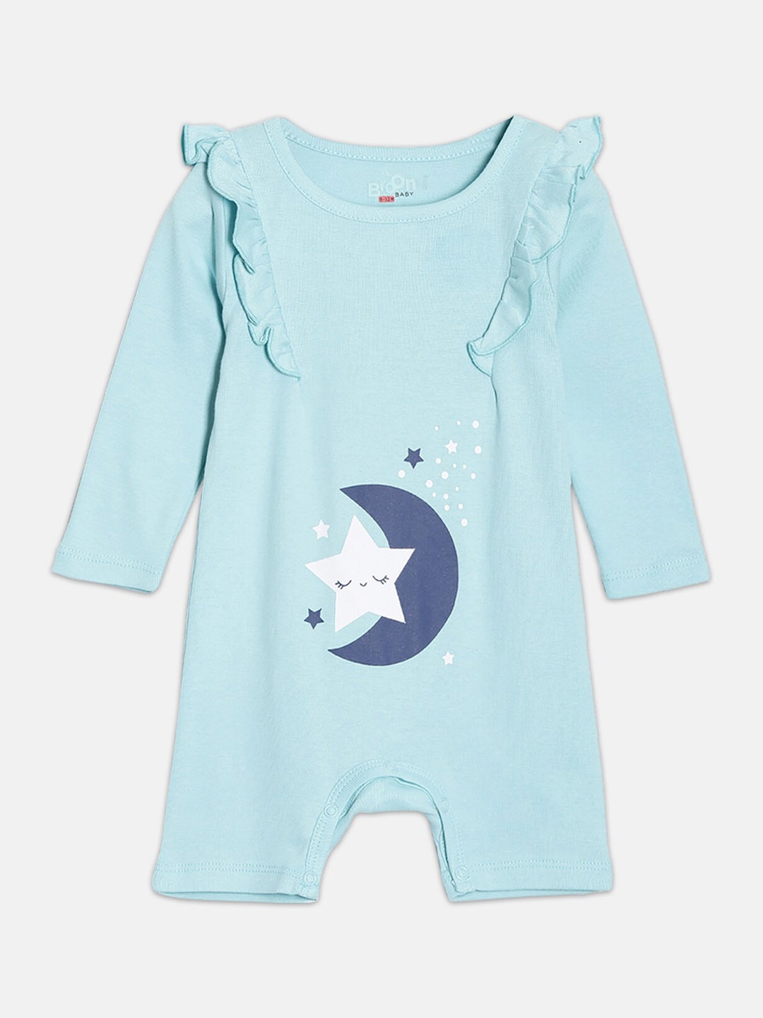 

Broon Infant Girls Printed Organic Cotton Romper, Green