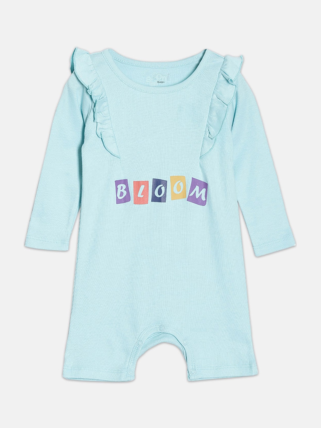 

Broon Infant Girls Printed Organic Cotton Romper, Green
