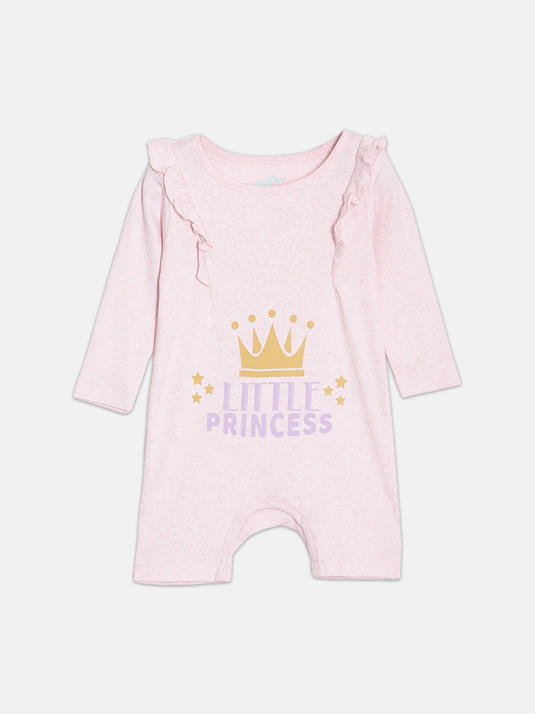 

Broon Infant Girls Printed Organic Cotton Romper, Pink
