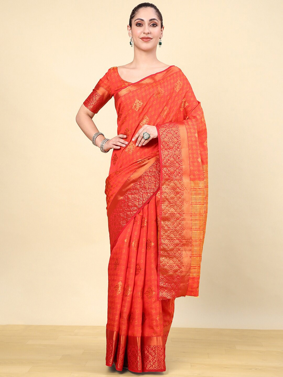 

Soch Woven Design Zari Art Silk Saree, Red