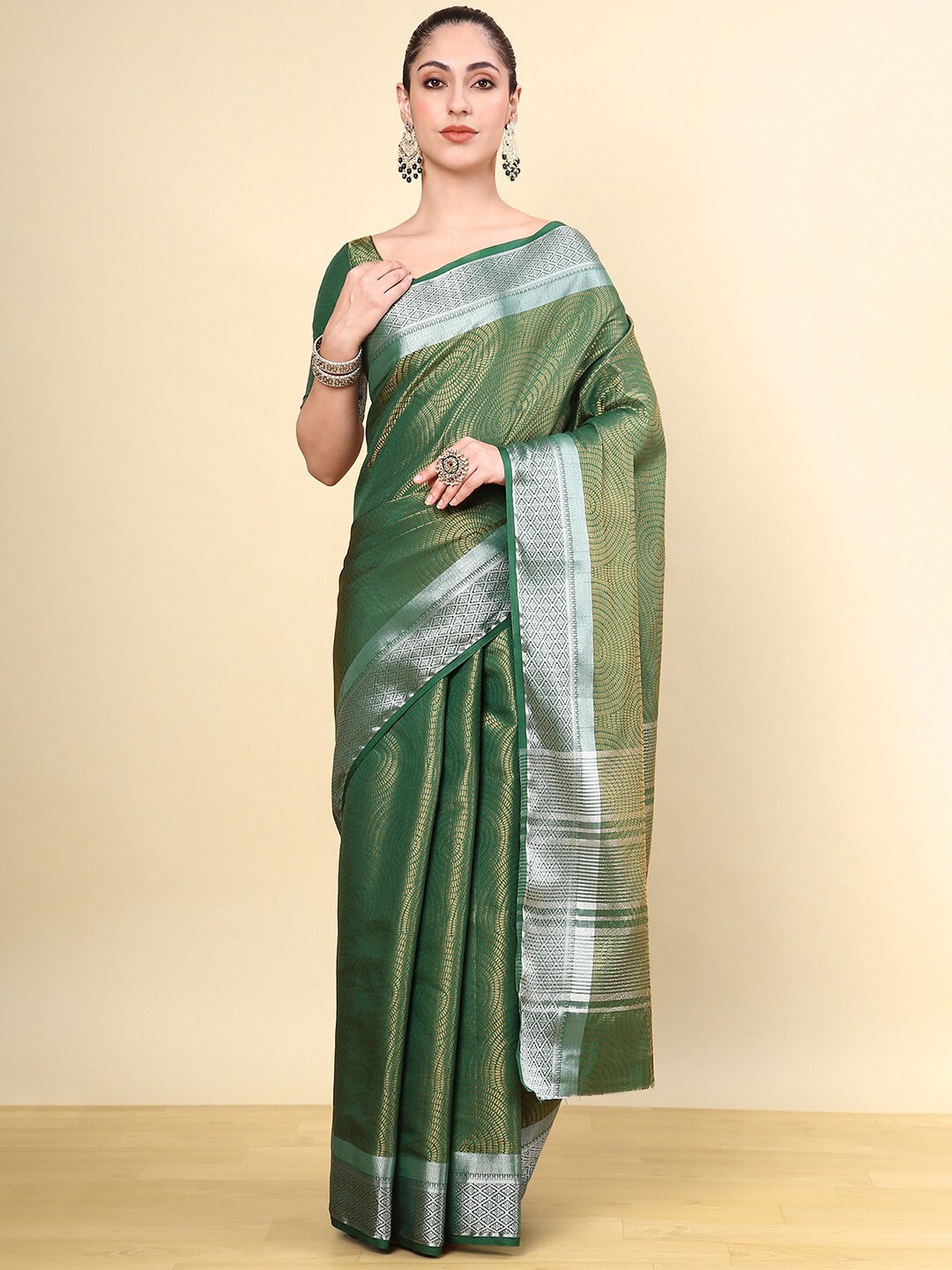 

Soch Woven Design Zari Art Silk Saree, Green