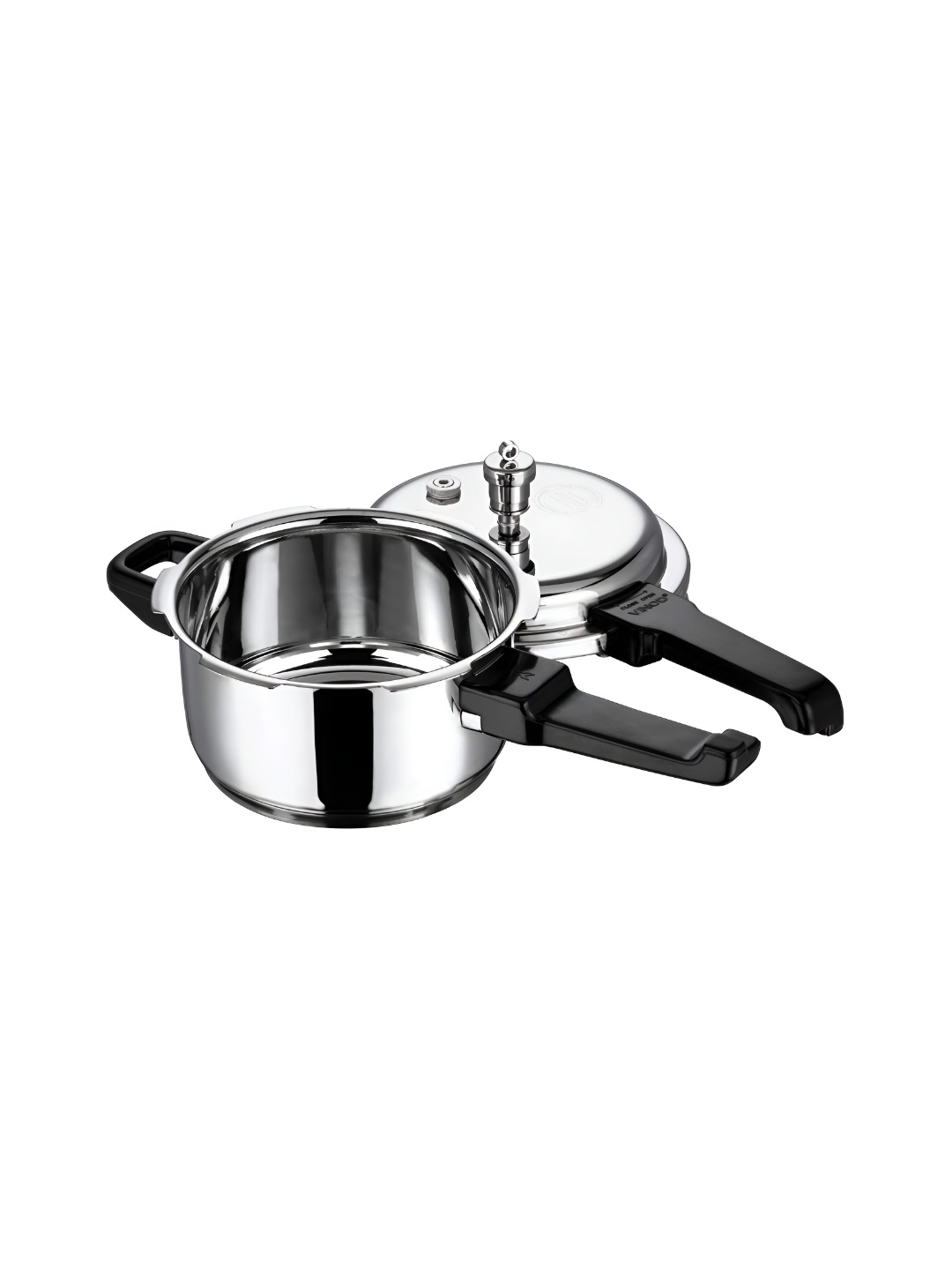 

Vinod Silver-Toned Stainless Steel Dishwasher Safe Induction Friendly Pressure Cooker 3l