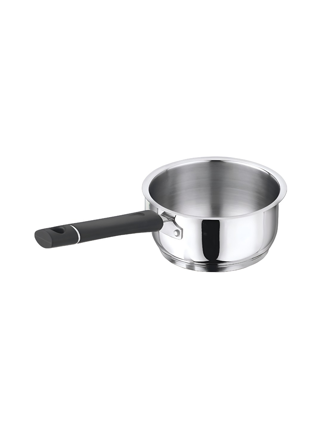 

Vinod Silver-Toned & Black Stainless Steel Dishwasher Safe Sauce Pan