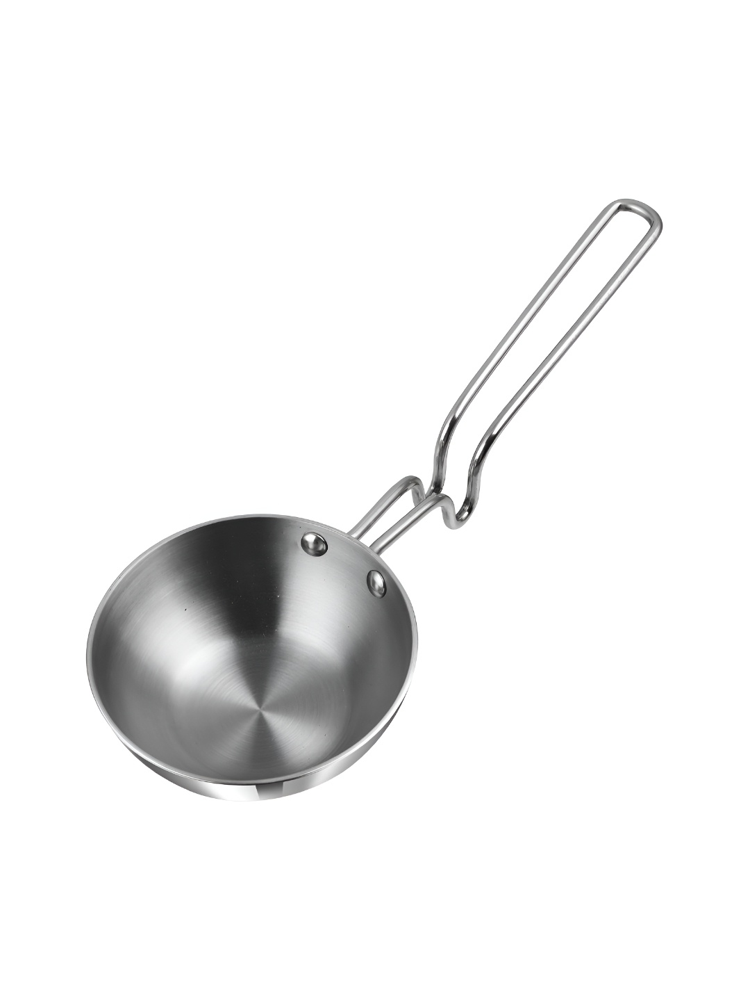 

Vinod Silver-Toned Tri-Ply Stainless Steel Dishwasher Safe Tadka Pan