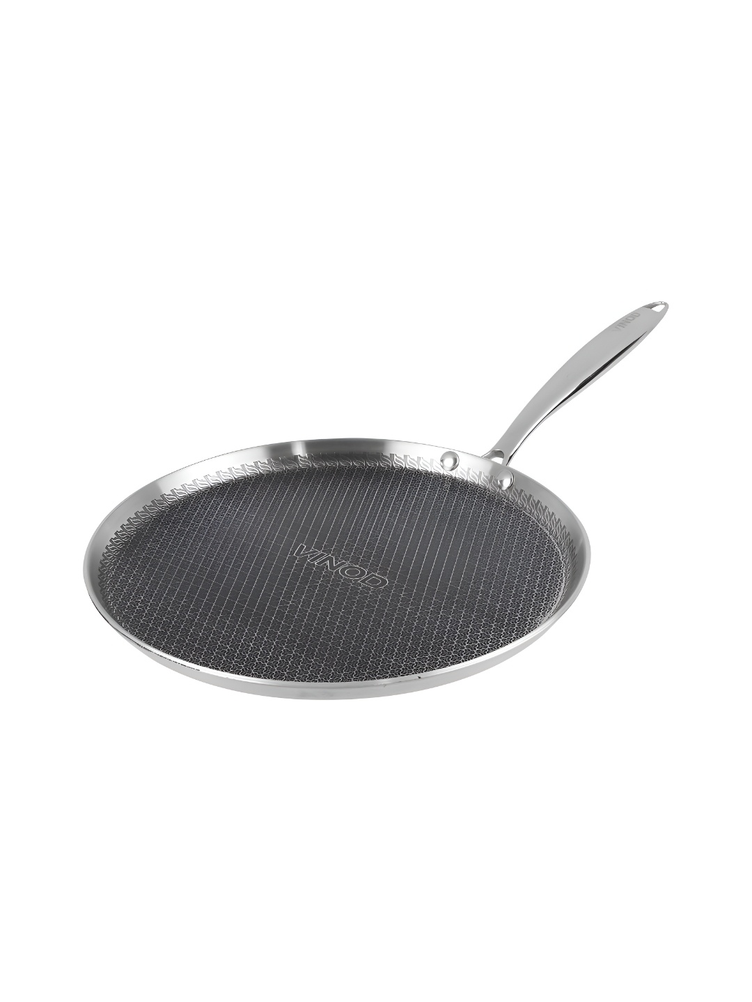 

Vinod Silver-Toned Tri-Ply Stainless Steel Dishwasher Safe Tava