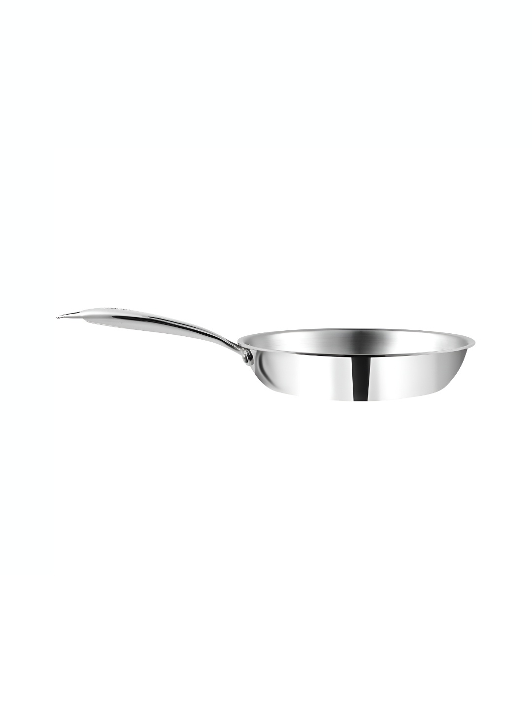 

Vinod Silver-Toned Tri-Ply Stainless Steel Dishwasher Safe Frying Pan