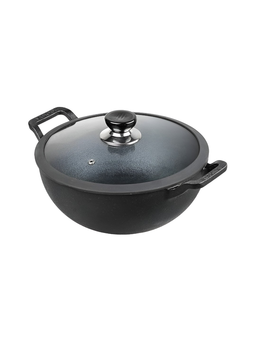 

Vinod Black Cast Iron Dishwasher Safe Kadhai or Wok 4.3l