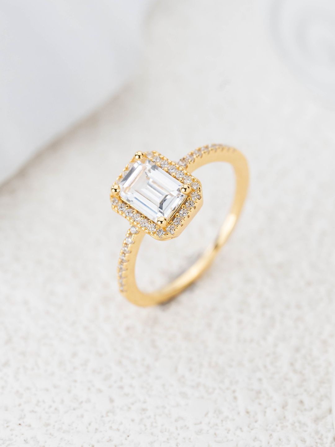 

MISS JO Gold-Plated Stone-Studded Finger Ring