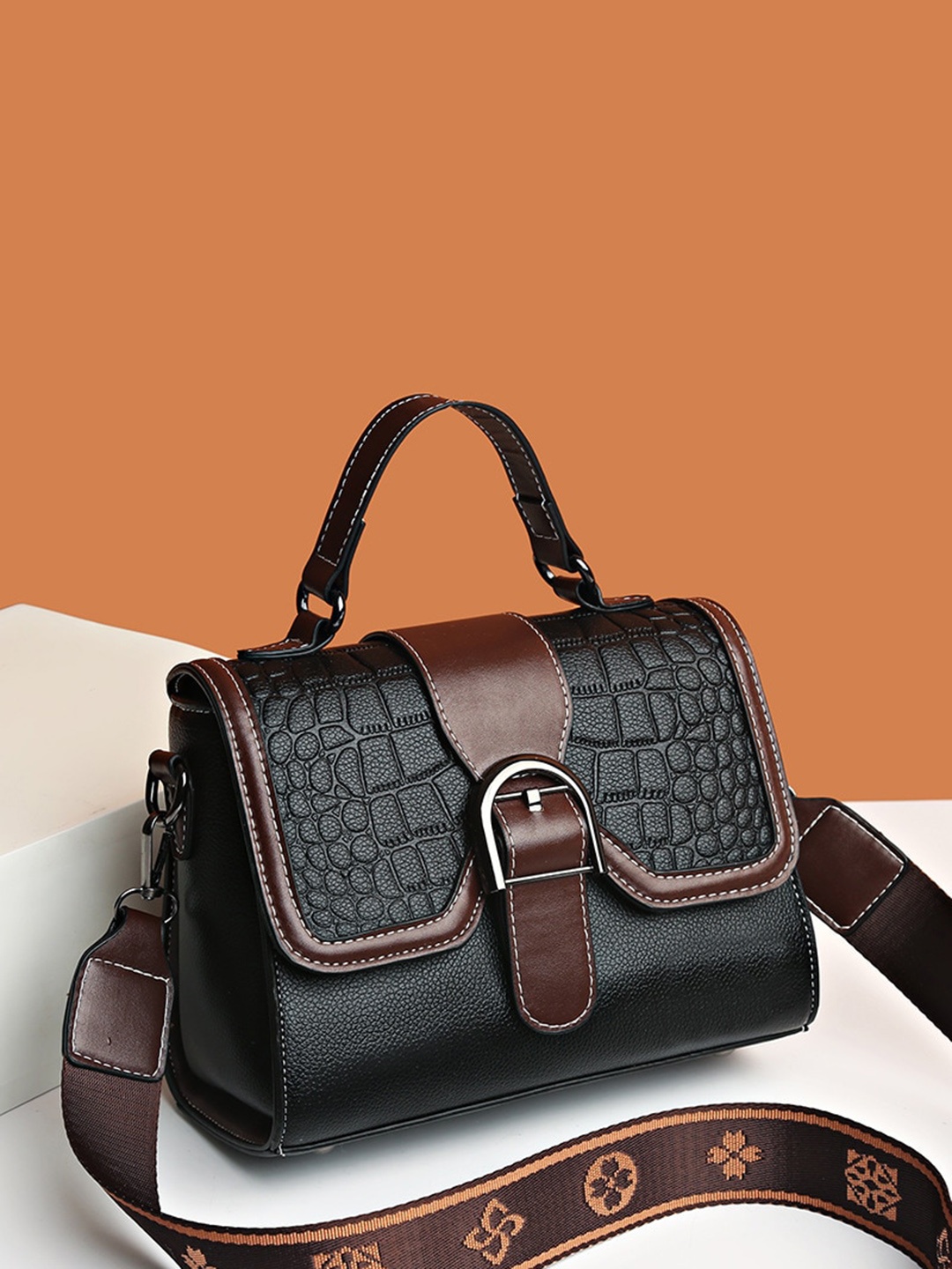 

Diva Dale PU Structured Handheld Bag, Black