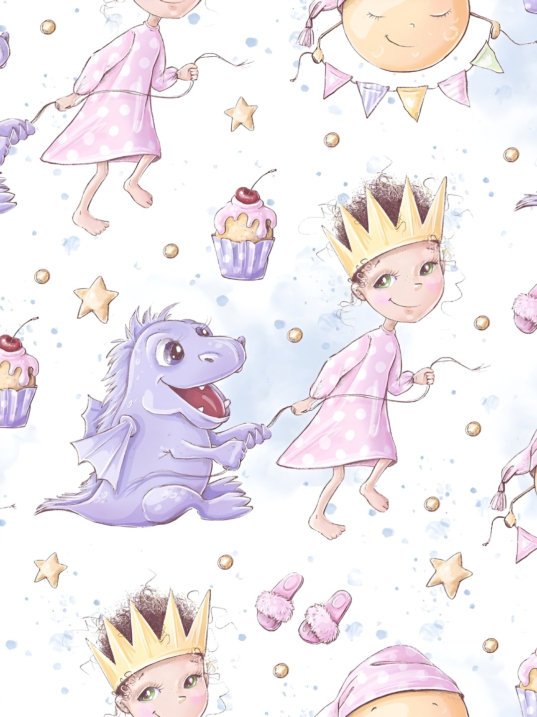 

Xivir White & Pink Cartoon Characters Printed Self-Adhesive Stickers