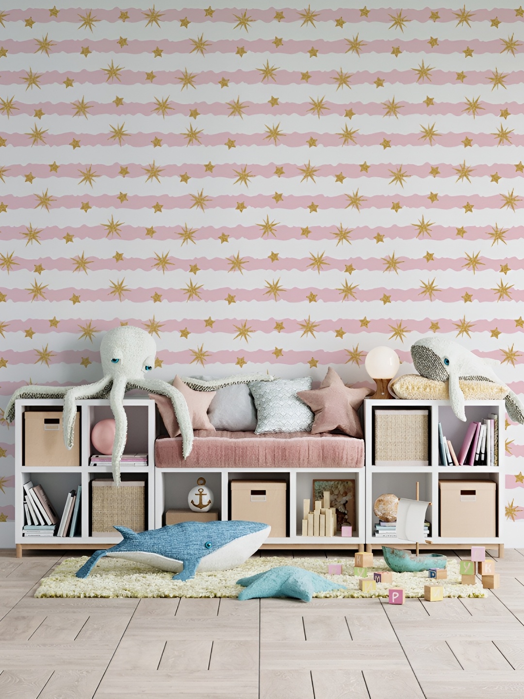 

Xivir Pink Self-Adhesive Removable Wallpaper