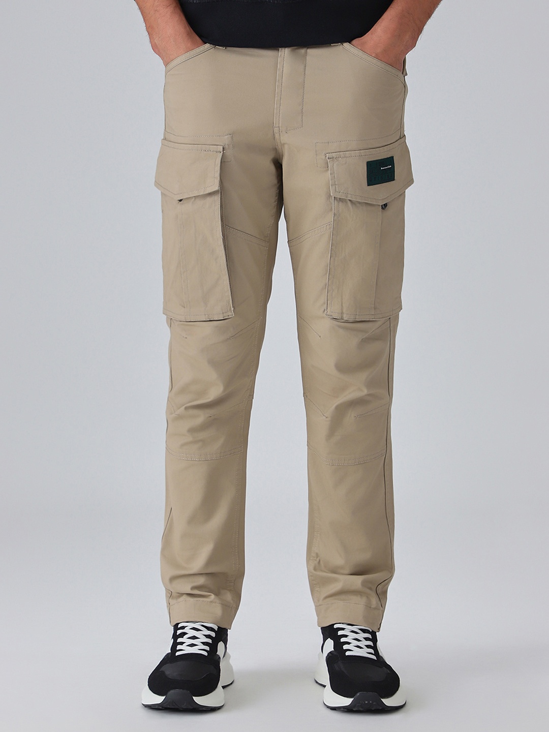 

Banana Club Men Cotton Slim-Fit Cargo Track Pants, Brown