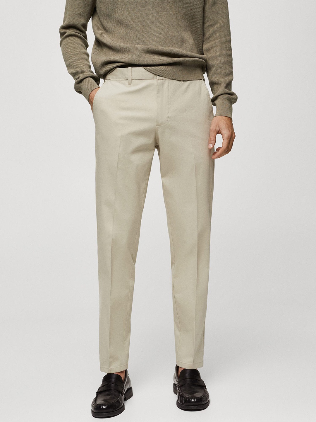 

MANGO MAN Smart Casual Trousers, Beige