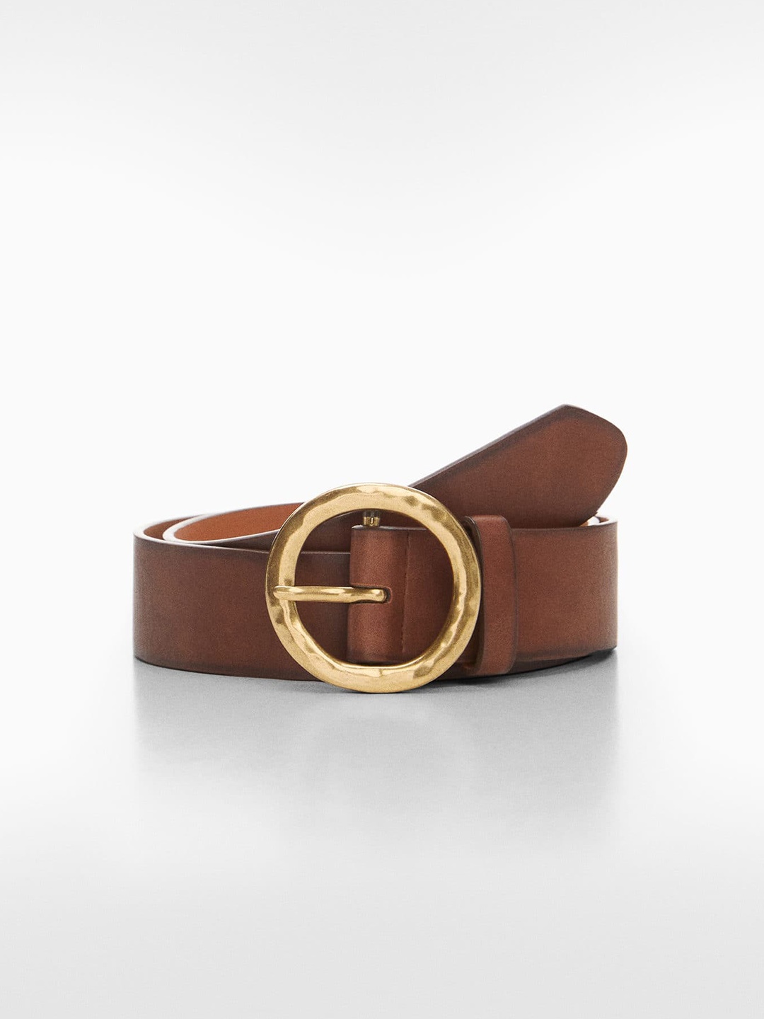 

MANGO Women Solid Belt, Brown